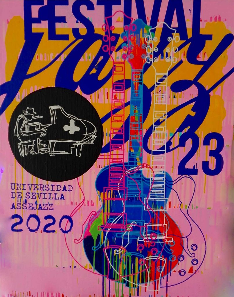 Cartel del 23 Festival de Jazz Universidad de Sevilla -Assejazz