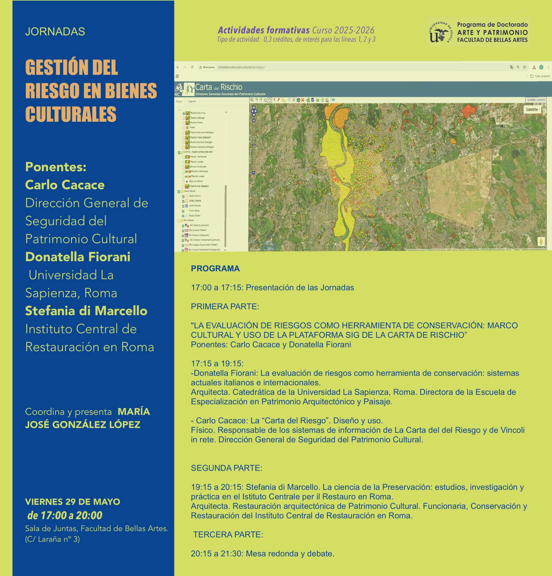 La Facultad de Bellas Artes acoge unas Jornadas sobre Gestión del Riesgo en Bienes Culturales - Imagen de la noticia 1