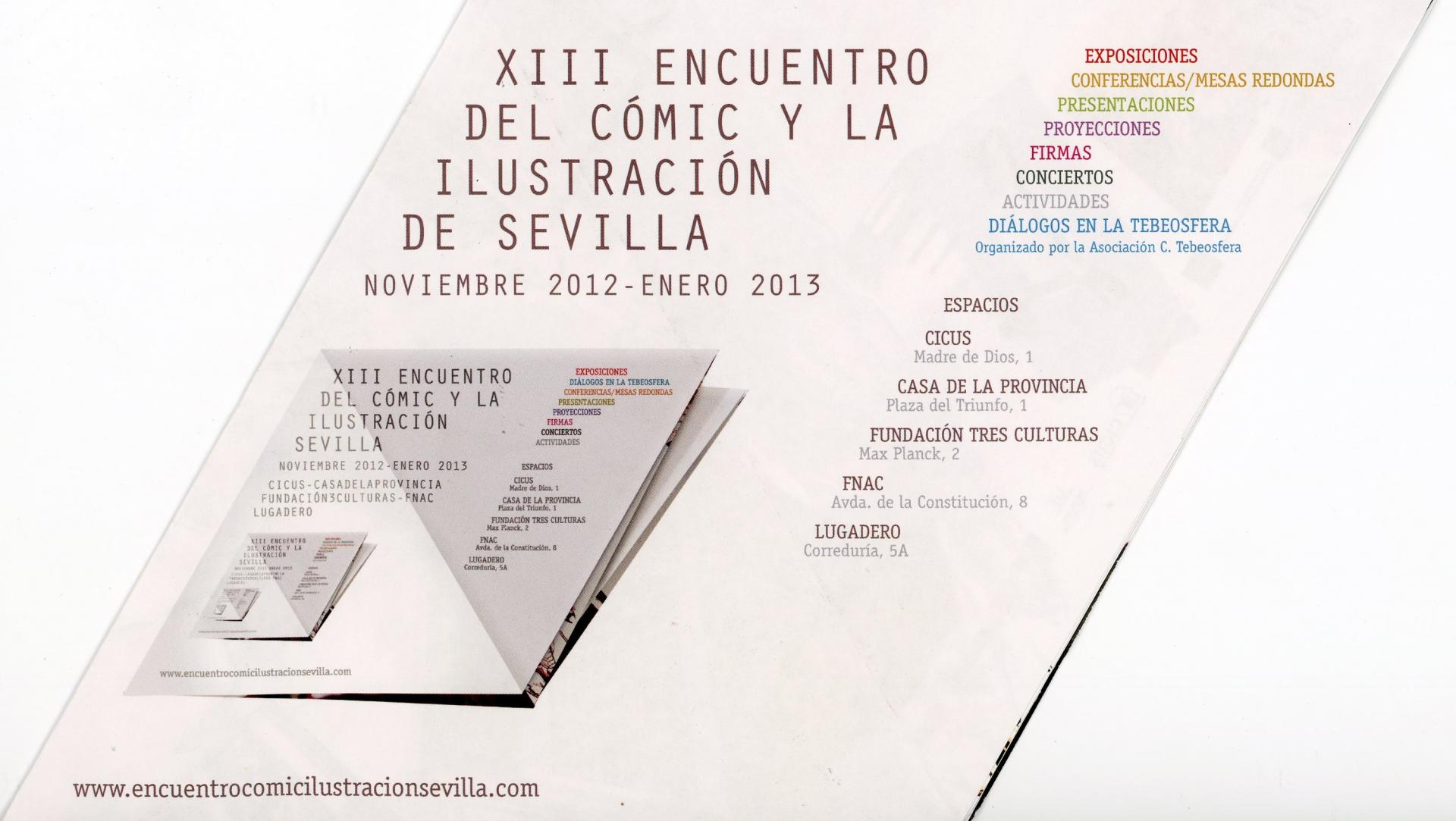XIII Encuentro del Cómic y la Ilustración de Sevilla, 2012/13
